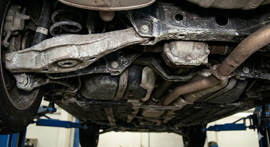 下回りの塩カルは洗車で落としきれない可能性もある