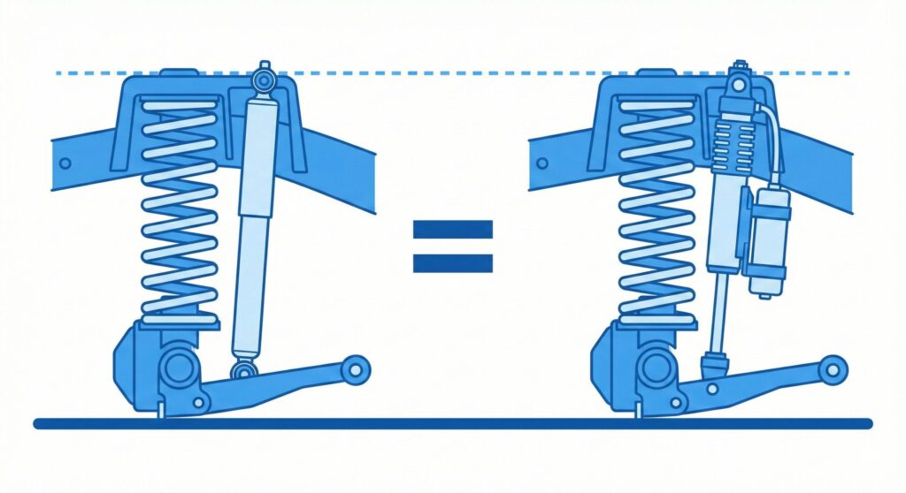 ショックアブソーバーの交換では車高は変わらない