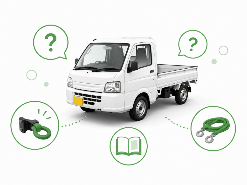 軽トラの牽引フックでよくある質問(Q&A)